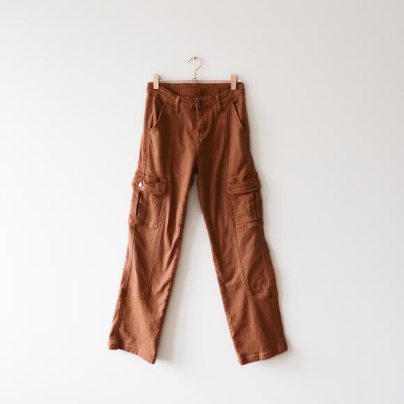 Camel Brown Cargo Jeans Size 2 - Picture 1 of 9